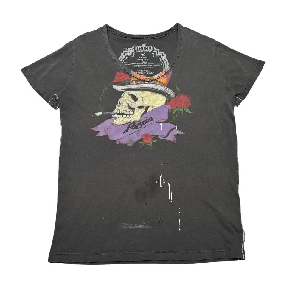 Trunk LTD Poison Skull T Shirt Women's XL Punk Y2K Grunge
